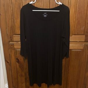 Pure Jill Women's Black 3/4 Length Sleeve Casual Tunic Top Size Large